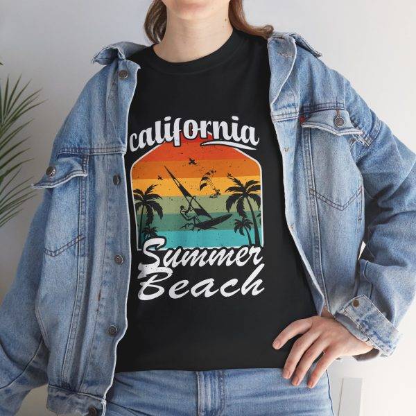 California Summer Beach Unisex Heavy Cotton Tee