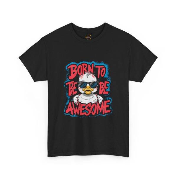 Fun 'Born to Be Awesome' Unisex Cotton Tee - Perfect for Kids and Teenagers!