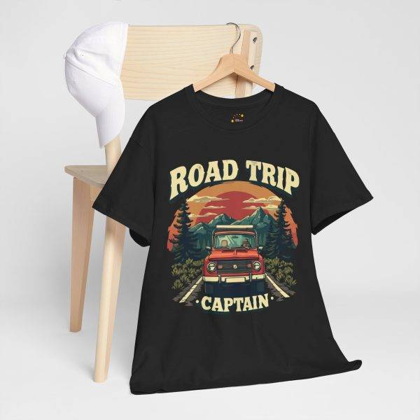 Road Trip Caption Black Color T-Shirt For Unisex Heavy Cotton Tee Road Trip Caption Black Color T-Shirt For Unisex Heavy Cotton Tee