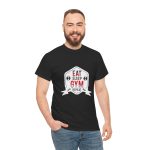 Eat Sleep Gym Repeat Unisex Heavy Cotton Tee - Motivational Workout Shirt