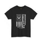 Veteran Pride Unisex Heavy Cotton Tee - Distressed American Flag Design