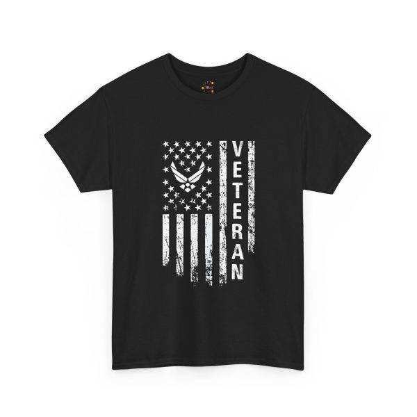Veteran Pride Unisex Heavy Cotton Tee - Distressed American Flag Design