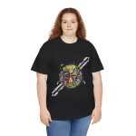 Vibrant Basketball Unisex Heavy Cotton Tee - Colorful Abstract Graphic Design