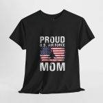 Proud U.S. Air Force Mom Unisex Heavy Cotton Tee