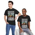 Never Underestimate an Old Man Farmer Unisex Heavy Cotton Tee