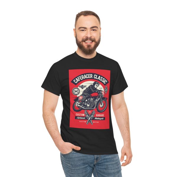 Caferacer Classic Motorcycle Custom Garage T-Shirt For Men Heavy Cotton Tee