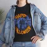 Happ Halloween Black Color T-Shirt For Unisex Heavy Cotton Tee Happ Halloween Black Color T-Shirt For Unisex Heavy Cotton Tee