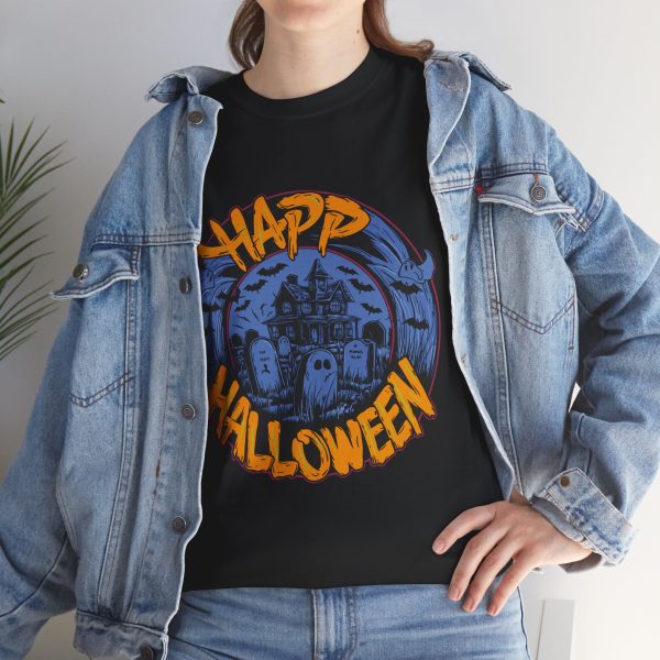Happ Halloween Black Color T-Shirt For Unisex Heavy Cotton Tee Happ Halloween Black Color T-Shirt For Unisex Heavy Cotton Tee