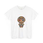 Scary Doll White Color Tshirt For Unisex Heavy Cotton Tee