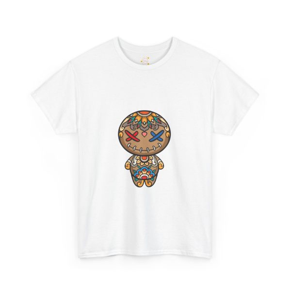 Scary Doll White Color Tshirt For Unisex Heavy Cotton Tee