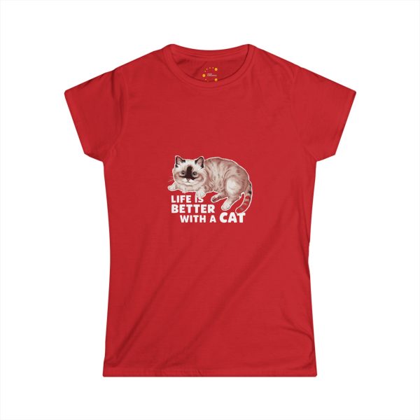 Women's Cat Lover Tee - "Life is Better with a Cat" Women's Cat Lover Tee - "Life is Better with a Cat"