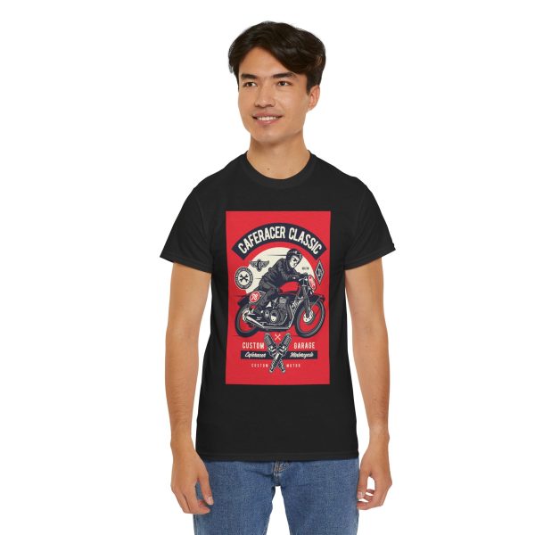 Caferacer Classic Motorcycle Custom Garage T-Shirt For Men Heavy Cotton Tee