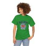 Bulldog Green Color T-Shirt For Unisex Heavy Cotton Tee