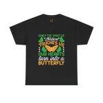 BUTTERFLY Black Color T-Shirt For Unisex Heavy Cotton Tee