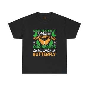 BUTTERFLY Black Color T-Shirt For Unisex Heavy Cotton Tee