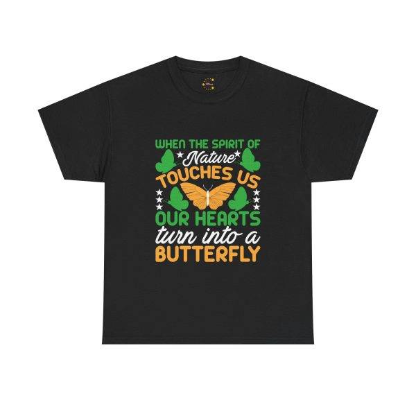 BUTTERFLY Black Color T-Shirt For Unisex Heavy Cotton Tee