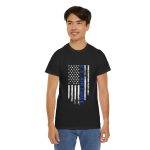 U.S. Air Force Flag Heavy Cotton Tee - Unisex Military Shirt for Veterans and Supporters