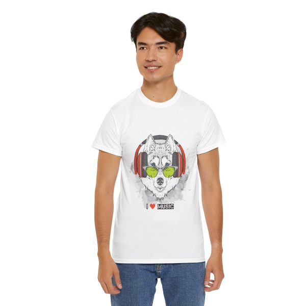 Wolf I live music T-Shirt Unisex Heavy Cotton Tee
