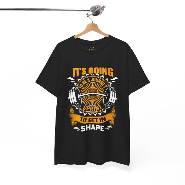 Motivational Workout Tee - 'It's Going to be a Journey, Sprint to Get in Shape' - Unisex Heavy Cotton Motivational Workout Tee - 'It's Going to be a Journey, Sprint to Get in Shape' - Unisex Heavy Cotton