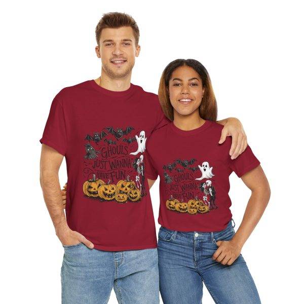 Halloween Ghouls Just Wanna Fun Cardinal Red Color T-Shirt For Unisex Heavy Cotton Tee