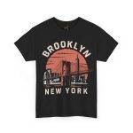 Brooklyn New York Black Color T-Shirt For Unisex Heavy Cotton Tee