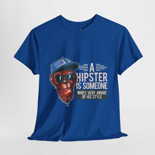 Monkey face A Hipster In Someone Royal Color Tshirt For Unisex Heavy Cotton Tee