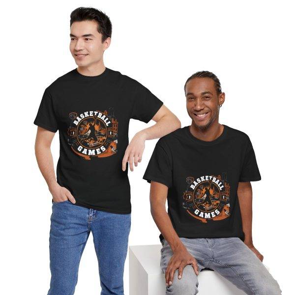 Unisex Basketball Games Heavy Cotton Tee - Perfect for Sports Fans