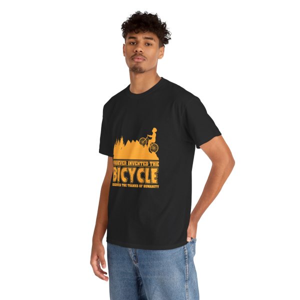 Bicycle Black Color T-Shirt For Unisex Heavy Cotton Tee