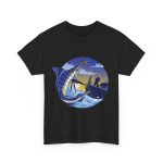 Fishing Black Color T-Shirt For Unisex Heavy Cotton Tee Fishing Black Color T-Shirt For Unisex Heavy Cotton Tee