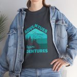 Hiking Adventues before Dentures Tweed color Tshirt For Unisex Heavy Cotton Tee