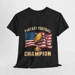FANTASY FOOTBALL CHAMPION Black Color T-Shirt For Unisex Heavy Cotton Tee