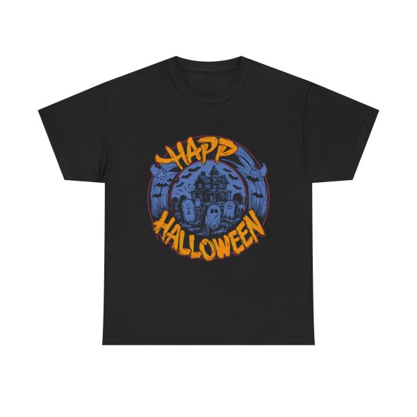 Happ Halloween Black Color T-Shirt For Unisex Heavy Cotton Tee Happ Halloween Black Color T-Shirt For Unisex Heavy Cotton Tee