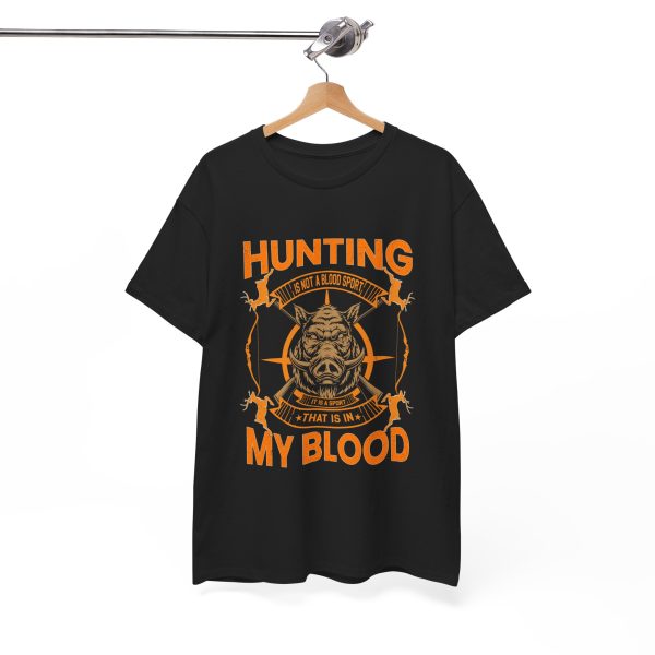 Hunting black color tshiert for Unisex Heavy Cotton Tee