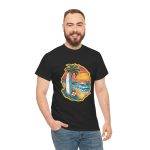 Tropical Sunset Surf Tee - Unisex Heavy Cotton Shirt