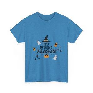 Halloween It's Spooky Season Blue Color T-Shirt For Unisex Heavy Cotton Tee