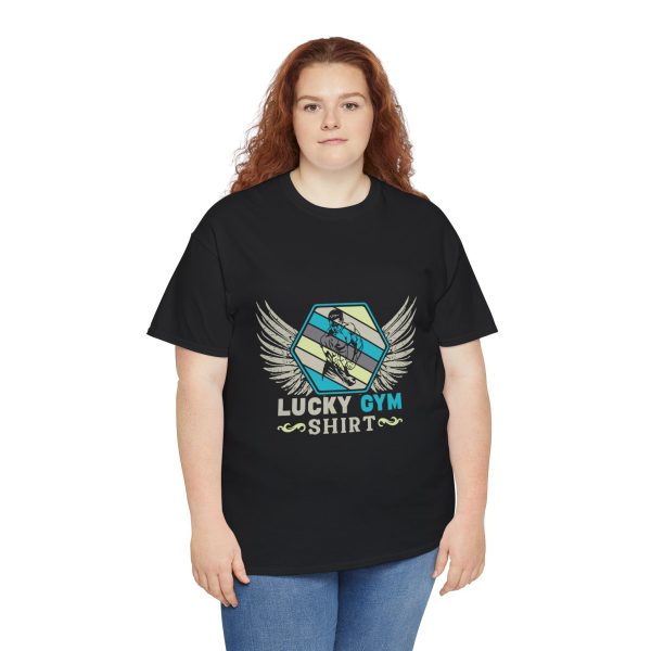 Lucky Gym Wings Unisex Heavy Cotton Tee - Workout & Fitness Apparel