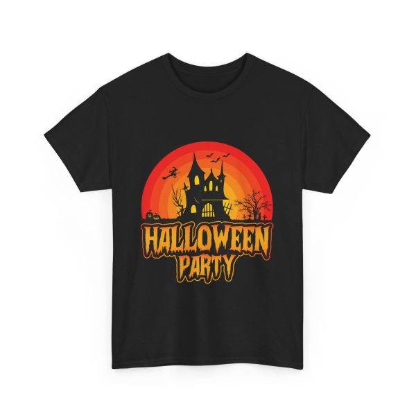 Halloween Party Black Color T-Shirt For Unisex Heavy Cotton Tee