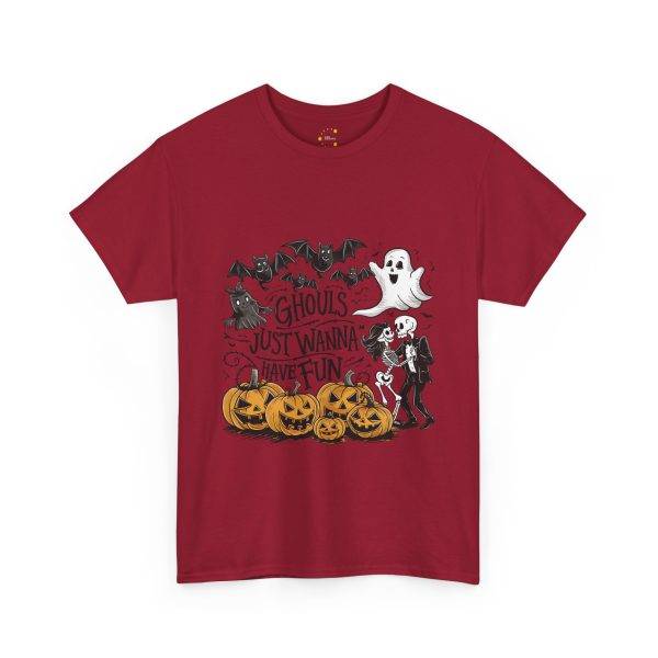 Halloween Ghouls Just Wanna Fun Cardinal Red Color T-Shirt For Unisex Heavy Cotton Tee