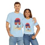 Summer Time Light Blue Color T-Shirt For Unisex Heavy Cotton Tee
