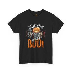 Halloween Boo Black Color T-Shirt For Unisex Heavy Cotton Tee Halloween Boo Black Color T-Shirt For Unisex Heavy Cotton Tee