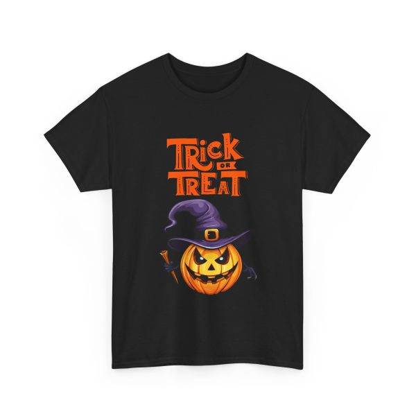 Halloween Trick Or Treat Black Color T-Shirt For Unisex Heavy Cotton Tee