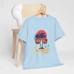 Summer Time Light Blue Color T-Shirt For Unisex Heavy Cotton Tee