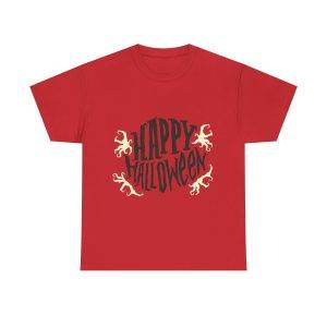 Happy Halloween Red Color T-Shirt For Unisex Heavy Cotton Tee