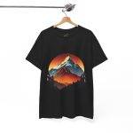 Mountain View Black Color T-Shirt For Unisex Heavy Cotton Tee