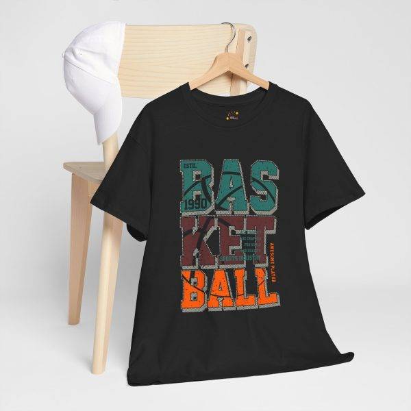 Vintage Basketball Unisex Heavy Cotton Tee - Sporty Graphic T-Shirt for Fans