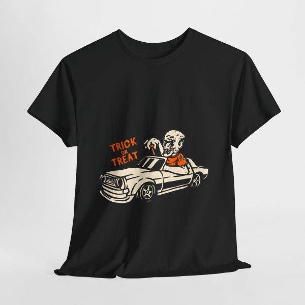 Halloween Trick Or Treat Black Color T-Shirt For Unisex Heavy Cotton Tee