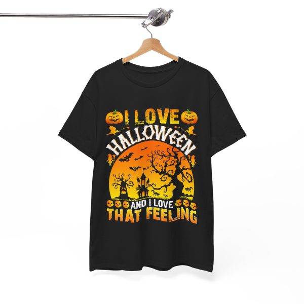 I Love Halloween Block Color T-Shirt For Unisex Heavy Cotton Tee I Love Halloween Block Color T-Shirt For Unisex Heavy Cotton Tee