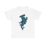 Blue Shark with Hammer T-Shirt For Men Heavy Cotton Tee