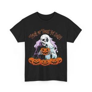 Trick Or Treat Your Self Black Color T-Shirt For Unisex Heavy Cotton Tee
