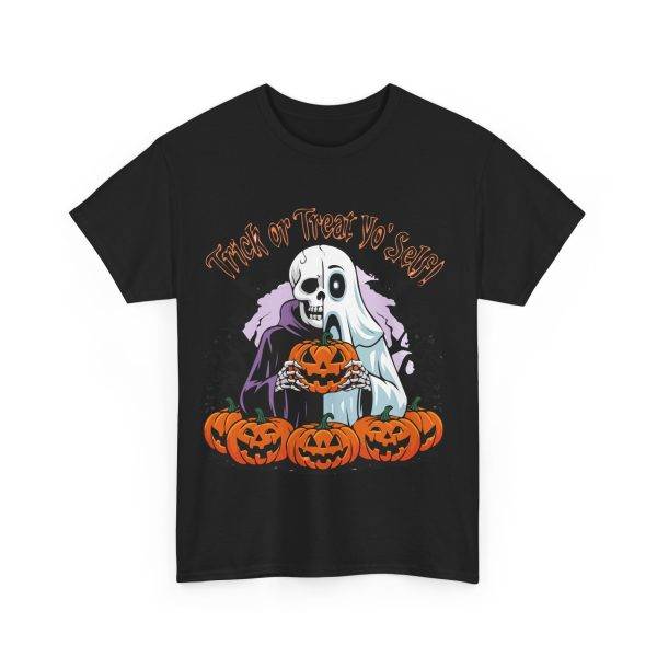 Trick Or Treat Your Self Black Color T-Shirt For Unisex Heavy Cotton Tee